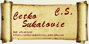 Ćetko Šukalović vizit kartica